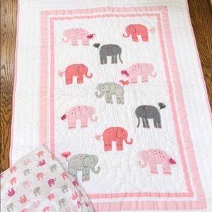 Pottery Barn Kids matching Organic Quilt and Sheet